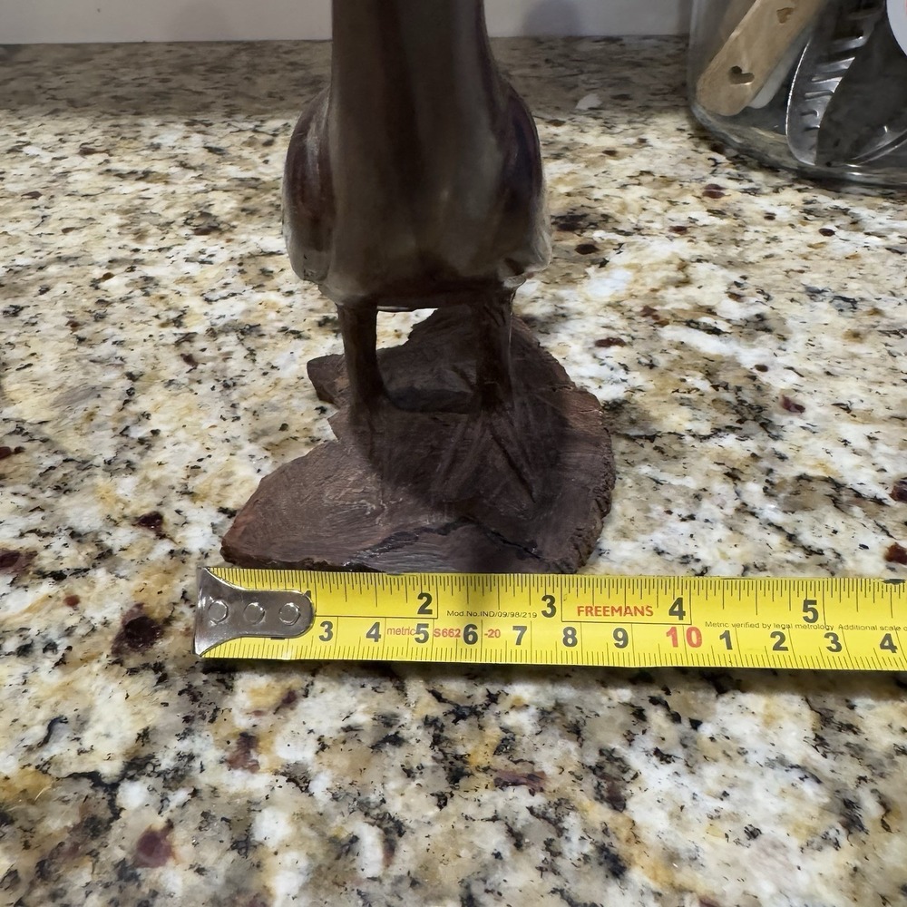 Hand Carved Wooden Roadrunner Bird Figurine Folk Art 8.5" Mexico Style - Picture 12 of 12